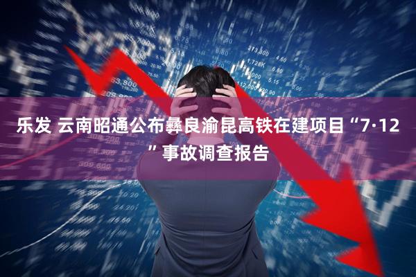 乐发 云南昭通公布彝良渝昆高铁在建项目“7·12”事故调查报告